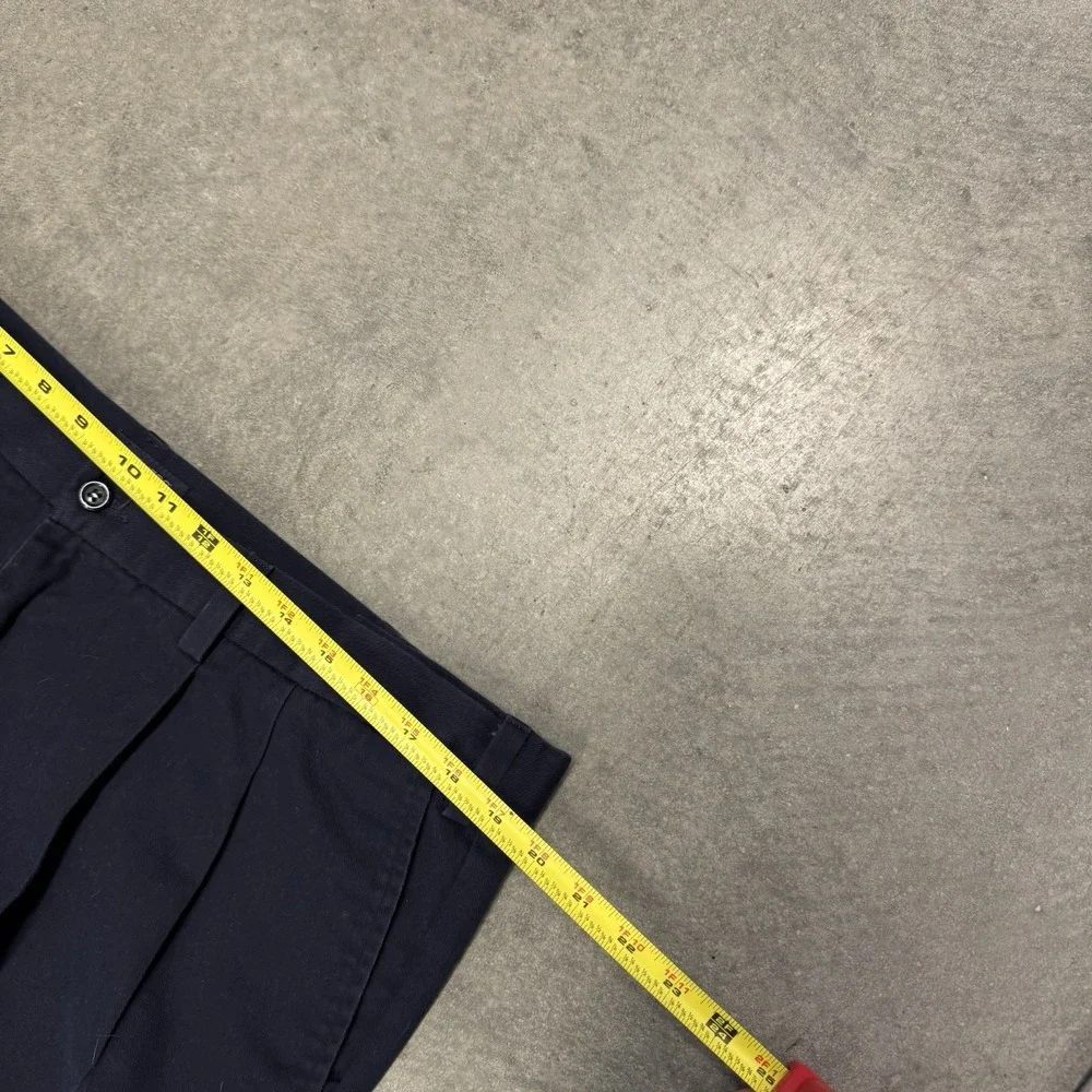 Vintage Men's Dockers Double Pleated Navy Blue Preppy Essential Nautical 40x30